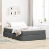 vidaXL Lit avec rangement et matelas Gris fonc&eacute; 120 x 190 cm Polyester