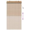 vidaXL Store enrouleur avec des rideaux Nature 110 x 220 cm Bambou
