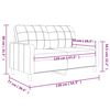vidaXL Canap&eacute; &agrave; 2 places Noir 120 cm Tissu