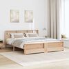 vidaXL Cadre de lit Marron 180 x 200 cm Bois d'ing&eacute;nierie