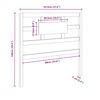 vidaXL T&ecirc;te de lit Gris 95,5x4x100 cm Bois massif de pin