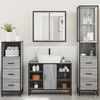 vidaXL Ensemble de meubles de salle de bain 4 pcs sonoma gris
