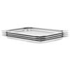 vidaXL R&eacute;cipients Gastronorm 4 pcs GN 1/1 20 mm Acier inoxydable