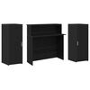 vidaXL Bureau de réception Chêne noir 180 x 50 x 103,5 cm Bois d'ingénierie