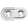 vidaXL Support de tringle de placard 2 pcs Zinc blanc 40 x 18 x 10 mm