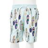 Short pour enfants &agrave; cordon de serrage m&eacute;lange bleu p&acirc;le 104
