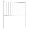 vidaXL T&ecirc;te de lit de remplacement m&eacute;tal blanc 75 cm