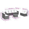 vidaXL Salon de jardin 9 pcs avec coussins noir r&eacute;sine tress&eacute;e