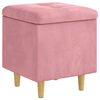 vidaXL Ottoman avec rangement Rose 40 x 40 x 45 cm Velours