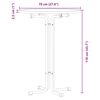 vidaXL Table de bar blanc &Oslash;70x110 cm bois d'ing&eacute;nierie et acier