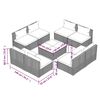 vidaXL Salon de jardin 9 pcs avec coussins r&eacute;sine tress&eacute;e marron