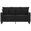 vidaXL Canap&eacute; &agrave; 2 places Noir 120 cm Velours