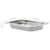 vidaXL R&eacute;cipients Gastronorm 12 pcs GN 1/4 40 mm Acier inoxydable