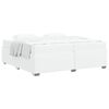 vidaXL Cadre de lit Blanc 200 x 200 cm tissu