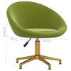 vidaXL Chaises &agrave; manger lot de 2 vert clair velours