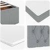 vidaXL Lit ottoman avec matelas gris clair 140x190 cm tissu