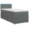 vidaXL Lit boxspring avec matelas Gris fonc&eacute; 80 x 200 cm Tissu