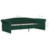 vidaXL Lit avec matelas et &eacute;clairage USB Vert fonc&eacute; Tissu 90x200 cm