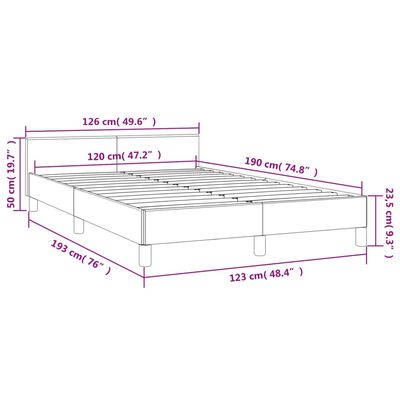 vidaXL Cadre de lit avec tête de lit blanc 120x190 cm similicuir