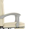 vidaXL Fauteuil inclinable de bureau Cr&egrave;me Similicuir