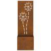 vidaXL &Eacute;cran de confidentialit&eacute; de jardin Floral Rouill&eacute; 50 x 140 cm