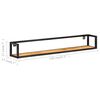vidaXL &Eacute;tag&egrave;res murales 2 pcs 120 cm Bois d'acacia massif