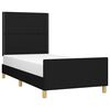 vidaXL Cadre de lit sans matelas noir 90x200 cm tissu