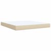 vidaXL Sommier &agrave; lattes de lit avec matelas Cr&egrave;me 180x200 cm Tissu