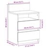 vidaXL Tables de chevet 2 pcs avec 2 tiroirs ch&ecirc;ne marron 40x33x60 cm