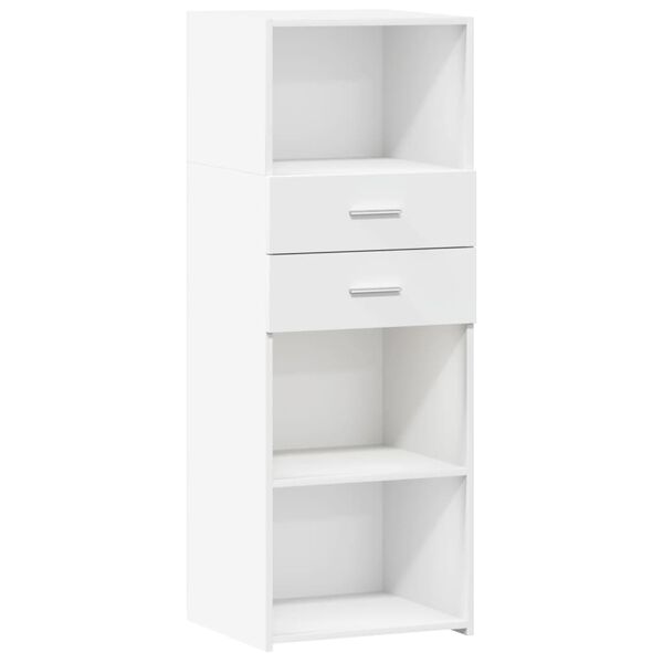 vidaXL Buffet haut blanc 45x42,5x124 cm bois d'ing&eacute;nierie