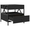 vidaXL Table basse avec LED Infinity noir 50x50x51 cm