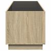vidaXL Table basse avec LED infini ch&ecirc;ne sonoma 90x50x50 cm