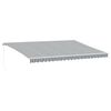 vidaXL Auvent manuel r&eacute;tractable anthracite et blanc 500x350 cm