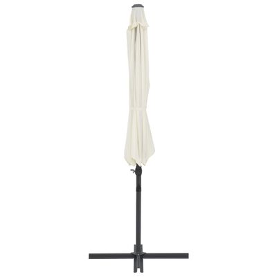 vidaXL Parasol de jardin avec base portable sable