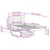 vidaXL Cadre de lit avec tiroirs sans matelas cire marron 100x200 cm