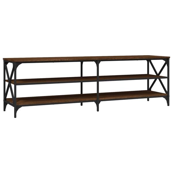 vidaXL Meuble TV ch&ecirc;ne marron 160x40x50 cm bois d'ing&eacute;nierie