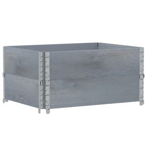 vidaXL Jardini&egrave;re gris 80x60 cm bois massif de pin