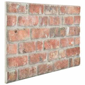 vidaXL Panneaux muraux 10 pcs Rouge 100 x 50 cm Mousse EPS