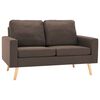 vidaXL Canap&eacute; &agrave; 2 places Marron Tissu