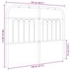 vidaXL T&ecirc;te de lit de remplacement m&eacute;tal blanc 120 cm