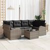 vidaXL Ensemble de canap&eacute; de jardin Gris 55 x 55 x 37 cm polyrotin