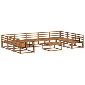 vidaXL Ensemble de canap&eacute;s d'ext&eacute;rieur 10 pcs Naturel