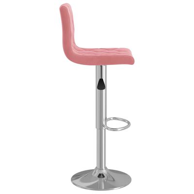 vidaXL Tabourets de bar lot de 2 rose velours