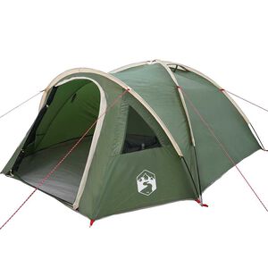 vidaXL Tente D&ocirc;me 4 personne Imperm&eacute;able Vert taffetas