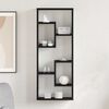 vidaXL &Eacute;tag&egrave;re murale Ch&ecirc;ne noir 36x16x90 cm Bois d'ing&eacute;nierie