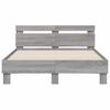 vidaXL Cadre de lit sans matelas sonoma gris 135x190 cm
