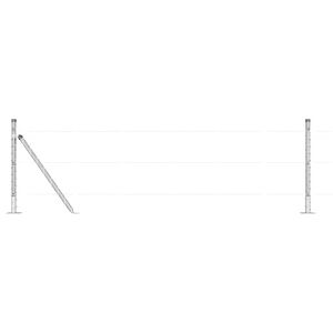 vidaXL Poteau de cl&ocirc;ture avec base en b&eacute;ton 52 pc Argent&eacute;