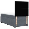 vidaXL Sommier &agrave; lattes de lit et matelas Gris fonc&eacute; 80x200 cm Velours