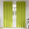 vidaXL Rideaux occultants avec anneaux 2 pcs Vert 225 x 140 cm