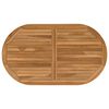 vidaXL Plateau de table ovale Bois de teck massif Naturel